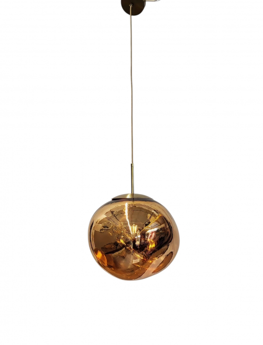 Pendul sticlă roz metalizat 3146/360, Ø36 cm, înălțime reglabilă [3]