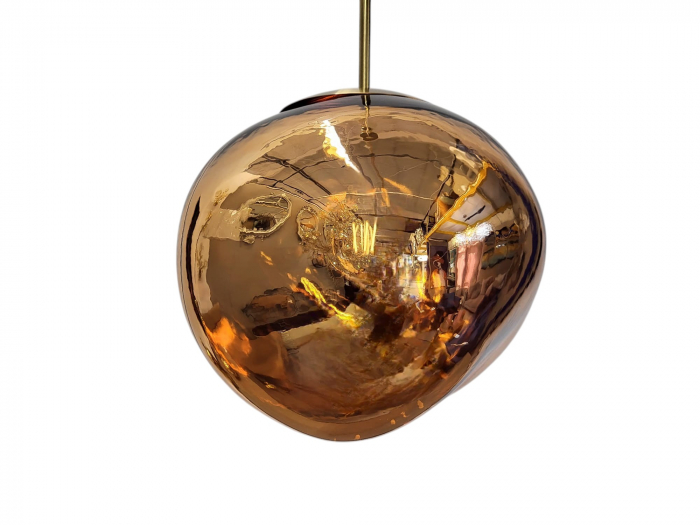 Pendul sticlă roz metalizat 3146/360, Ø36 cm, înălțime reglabilă [5]