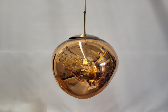 Pendul sticlă roz metalizat 3146/360, Ø36 cm, înălțime reglabilă [4]