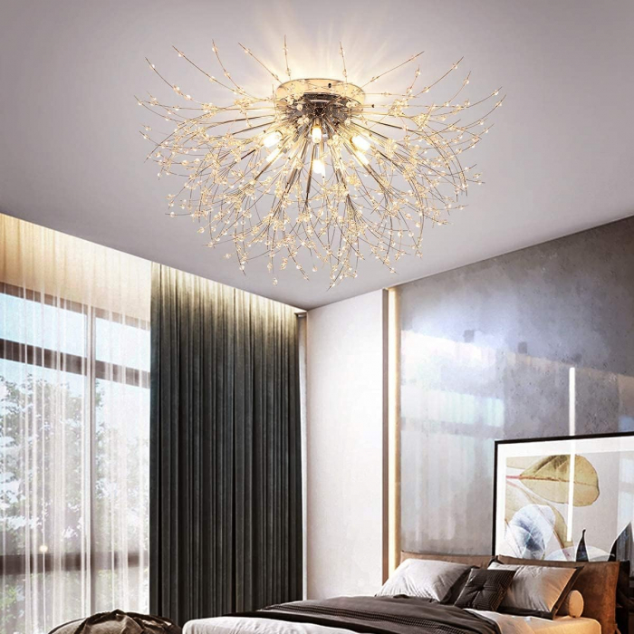 Plafonieră 2403/500 LED 5xG9, 50 cm, Temperatură reglabilă 3000-4000-6500K, Metal Argintiu & Acril [2]