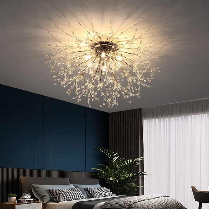 Plafonieră 2403/500 LED 5xG9, 50 cm, Temperatură reglabilă 3000-4000-6500K, Metal Argintiu & Acril [4]