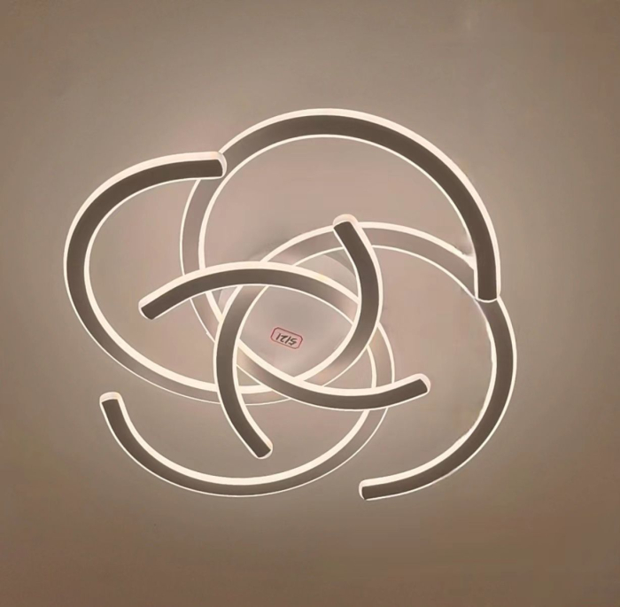 Plafonieră 5122/4 LED albă, design modern, 4 surse de lumină, 3 culori, 4x72W [1]