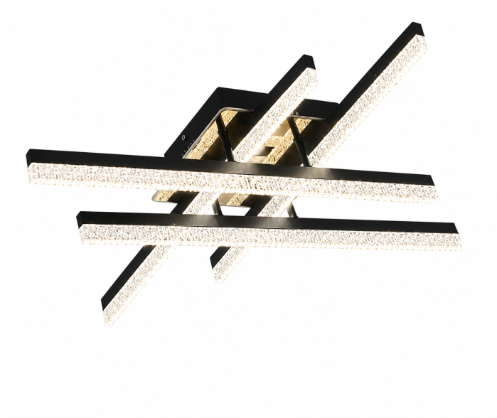 Plafonieră LED WG5131-4 GD – 96W, Auriu, 4 Brațe cu Telecomandă [2]