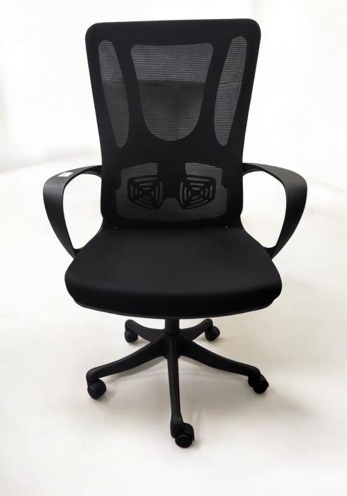 Scaun ergonomic 285B negru - spătar din plasă și înălțime reglabilă [1]