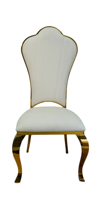 Scaun dining BC62 din catifea crem, cadru și picioare aurii, spătar evantai, 103 cm [2]