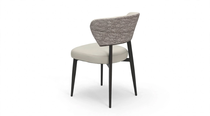Scaun TY 6099 bej din piele ecologică cu spătar textil pe partea exterioară [2]