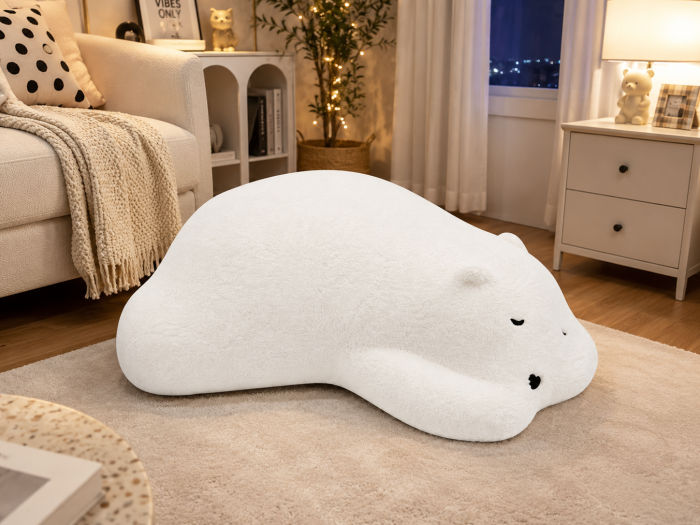 Scaun Urs Polar 11241 alb plușat [2]