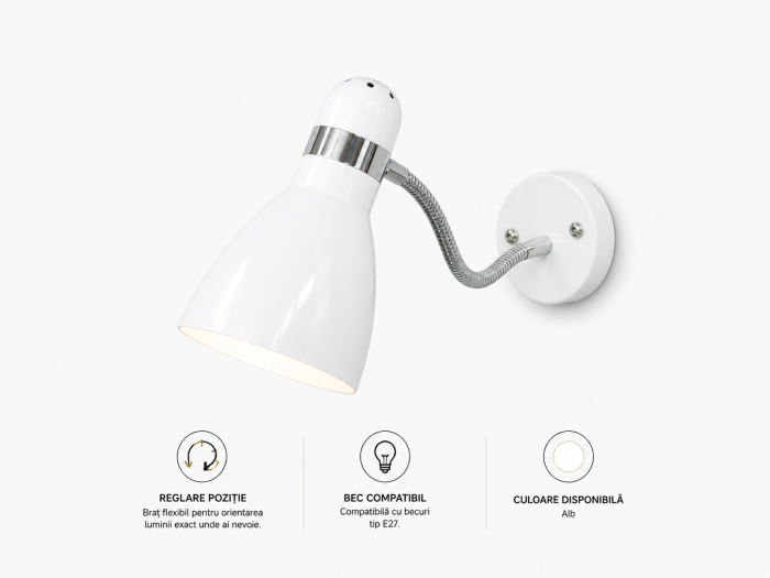 Veioză Perete Model 4714 – Iluminat Flexibil și Modern [2]