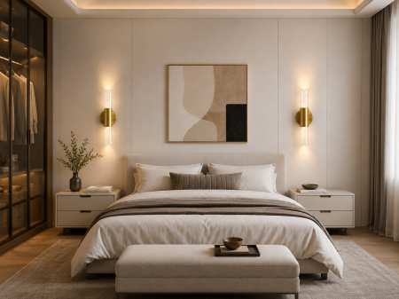 Aplica 2356/2 metal auriu cu sticlă cu bule, LED cu lumină caldă/rece/neutră, design modern