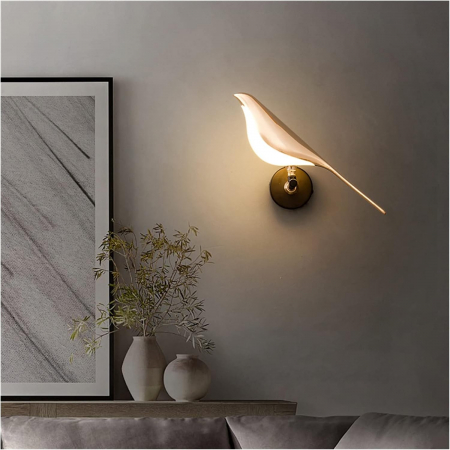 APLICE SI PLAFONIERE - Aplica 3002/1W pasăre decorativă aurie roze, LED 10W, design elegant