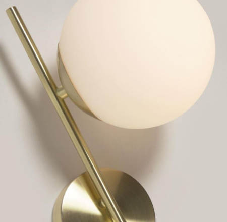 Aplica 5061/2 – 2xE27, metal auriu sau crom, globuri sticlă alb mat [4]