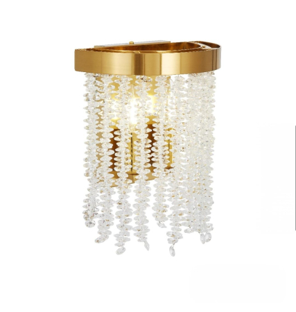 Aplica 6116/1 – design elegant cu franjuri din sticlă, finisaj auriu sau crom lucios, 2xE14 [1]