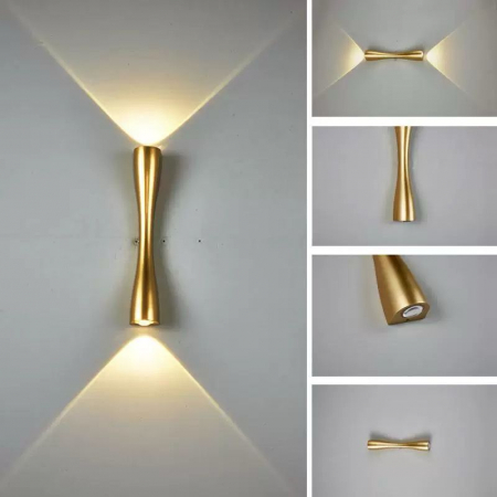 Aplica LED 619529 – Aluminiu Auriu, IP65, Interior & Exterior [3]