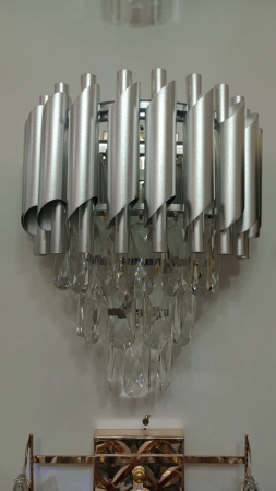 Aplica 98142 CH metal argintiu cu cristale, 2xE14, design clasic-modern [1]