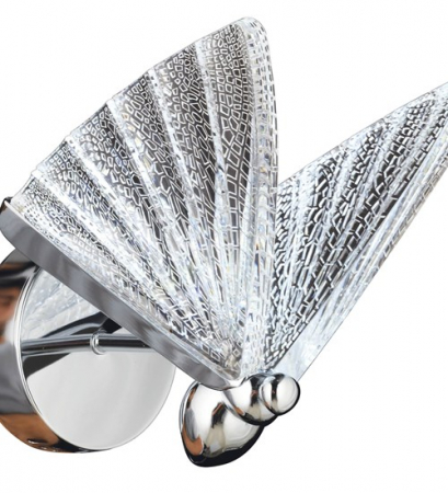 Aplica 985/1 CH fluture argintiu, LED cu lumină caldă/rece/neutră, design elegant [1]