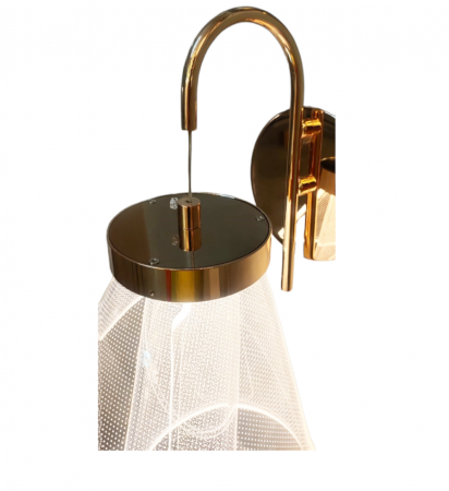 Aplica B 243/1W GD metal auriu cu acril, LED 8W inclus, 12x34 cm [2]