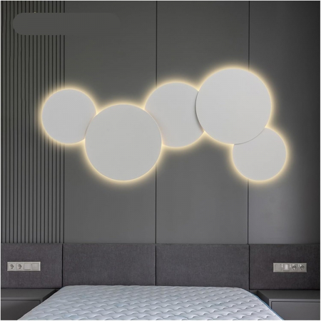 Aplica C2321/300 WH rotundă metal alb, LED 48W, diametru 30 cm, design modern [1]