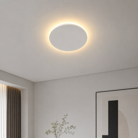 APLICE SI PLAFONIERE - Aplica C2321/300 WH rotundă metal alb, LED 48W, diametru 30 cm, design modern
