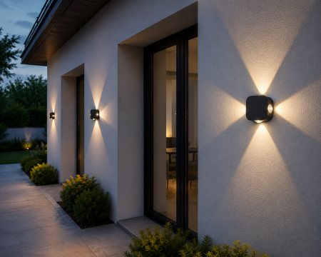 ILUMINAT EXTERIOR - Aplică Exterior LED 612986 Neagră IP65 Aluminiu 16W 6000K 10x10 cm