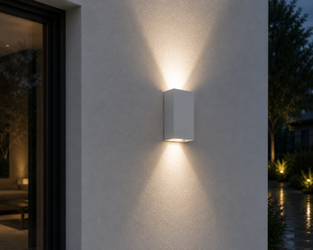 ILUMINAT EXTERIOR - Aplica Exterior LED SZ-2743 Alb/Negru cu Iluminare Sus-Jos