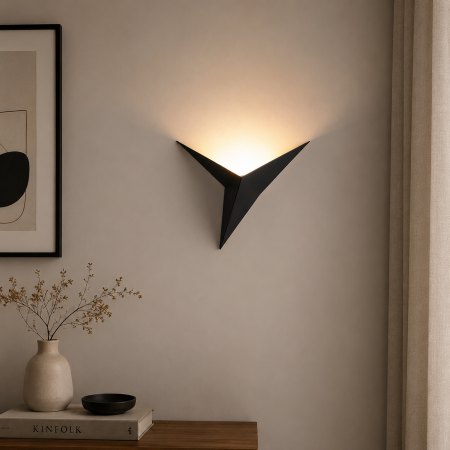 APLICE SI PLAFONIERE - Aplică LED 2320 Modernă Metal Alb Negru Auriu Design Geometric 25x25 cm