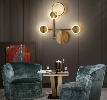 Aplica LED W025.S – modernă, elegantă, metal/acril, 47x52x6 cm, temperatură luminoasă reglabilă 3000K-6500K [1]