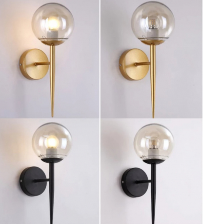 Aplica Perete W8216 Metal/Sticlă E14 – Eleganță și Versatilitate [3]