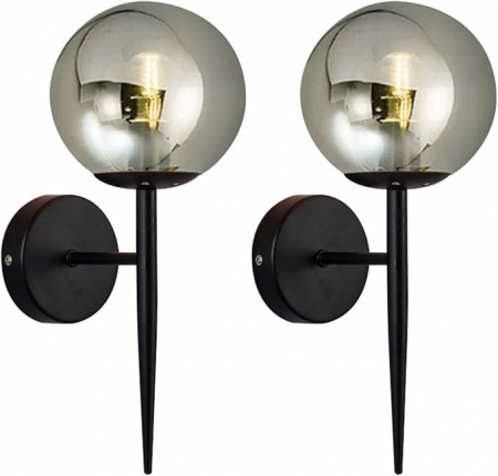 Aplica Perete W8216 Metal/Sticlă E14 – Eleganță și Versatilitate [1]
