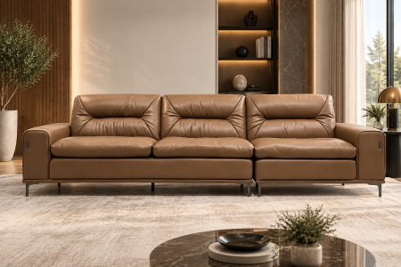 CANAPELE SI FOTOLII - Canapea 6230 din piele naturală și ecologică, lungime 305 cm, design modern