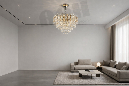 Candelabru 8805/CH Crom Lucios cu Cristal K9 Design Circular