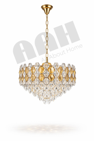Candelabru 8805 Auriu cu Cristal K9 Design Circular Elegant
