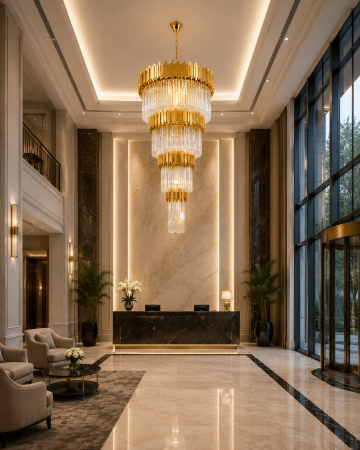 LUSTRE - Candelabru 3350 Luxury Auriu/Crom cu Cristale K9 pentru Recepții Elegante