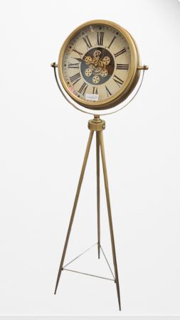 Ceas de podea E14, metal auriu, cadran reglabil, H150 cm, Ø32 cm [2]