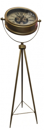 Ceas de podea E14, metal auriu, cadran reglabil, H150 cm, Ø32 cm [1]