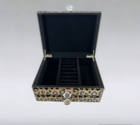 Cutie bijuterii DF230 sticlă animal print – elegantă și organizată [1]