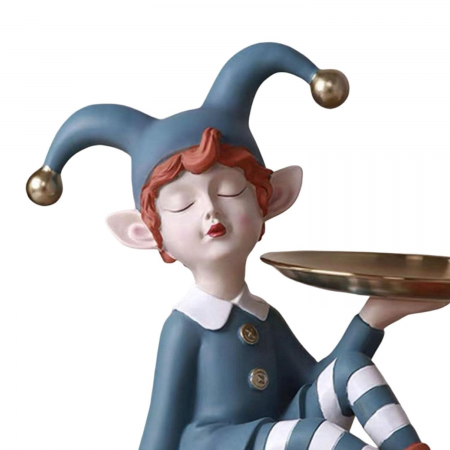 Figurină decorativă 2667 cu tavă aurie – creativă și modernă, din rășină [2]