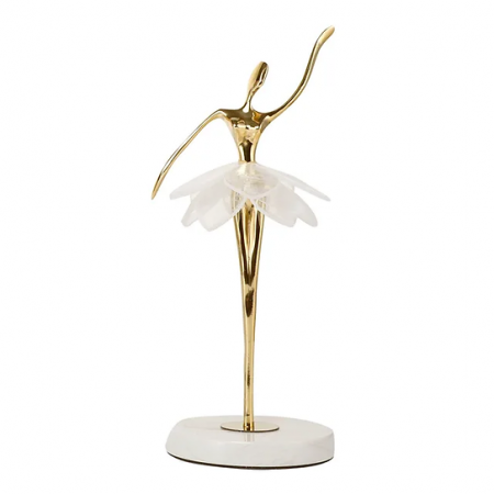 DECORATIUNI - Statuetă balerină decorativă CP3390 – elegantă, auriu/alb, 4 modele disponibile