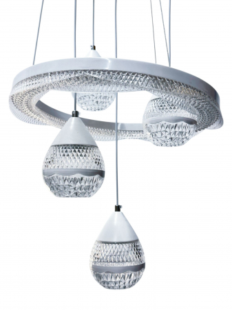 LUSTRE - Lustra LED 1779/5 – 80W, metal + acril, înălțime reglabilă, 3 tipuri de lumină