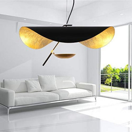 Lustră LED DT1301/400 M Gold+Negru, 8W, reglabilă 3000K-6500K, 400x100 cm – modernă și elegantă [2]