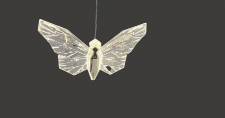 Lustră modernă 1743/3 cu 3 pendule fluture acril, LED 24W, design elegant [3]