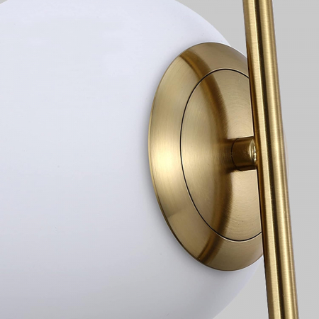 Lustră 2338/2 suspendată verticală cu 2 abajururi sticlă albă mată [3]