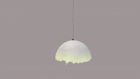 LUSTRE - Lustră suspendată 2518/1 sferică vernil, fibră de sticlă, LED integrat, design artistic