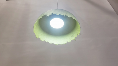 Lustră suspendată 2518/1 sferică vernil, fibră de sticlă, LED integrat, design artistic [2]