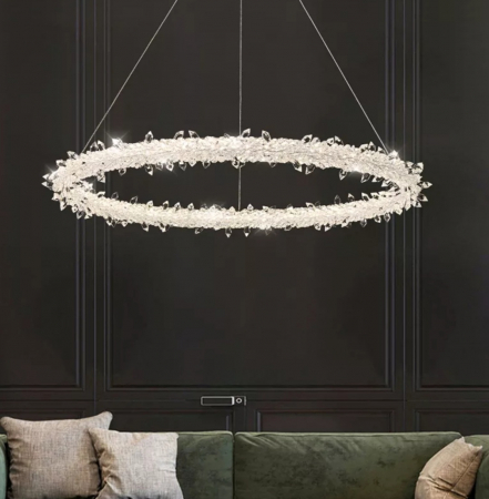 LUSTRE - Lustră 3330/600 GD – 36W LED, reglabilă, lumină caldă/neutră/rece, design modern, metal și sticlă, iluminat elegant pentru living, dining sau birou