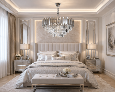 LUSTRE - Lustra 3350 CH – metal cromat + sticlă cristal, design elegant, 1–11 becuri E27