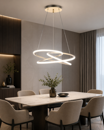 LUSTRE - Lustra 4034/1H – LED 60W, design modern și simplu, diametru 50 cm, înălțime reglabilă  Descriere lungă pentru site