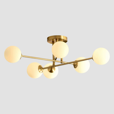 Lustra 5045/6 GD – design elegant, 6 brațe, auriu + alb, iluminat clasic-modern [2]