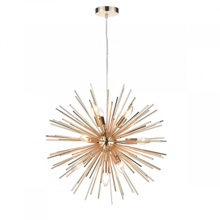 PROMOTII - Lustră 5062/500 GD – modernă aurie cu 9 becuri E14, diametru 50 cm