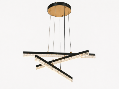 LUSTRE - Lustra 5132/3 BK+GD – design modern, 3 brațe reglabile, negru + auriu, telecomandă inclusă