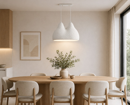 LUSTRE - Lustră 6606/2D din fibră de sticlă albă cu design organic modern